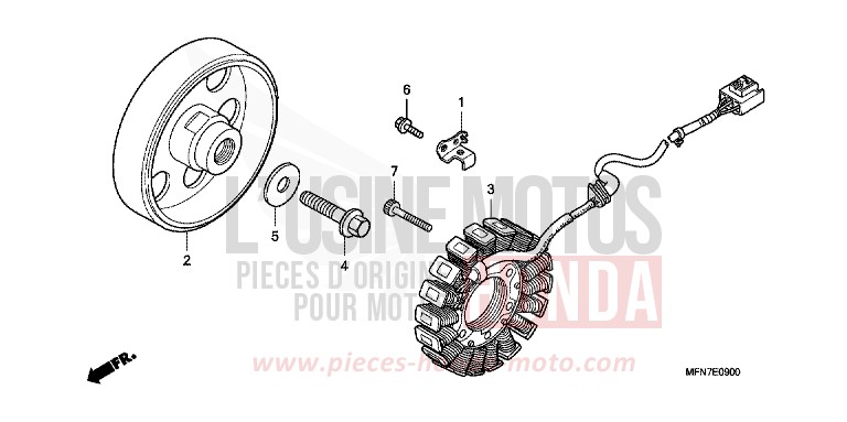 GENERATOR von CB1000R ABS PEARL COOL WHITE (NHA16) von 2009